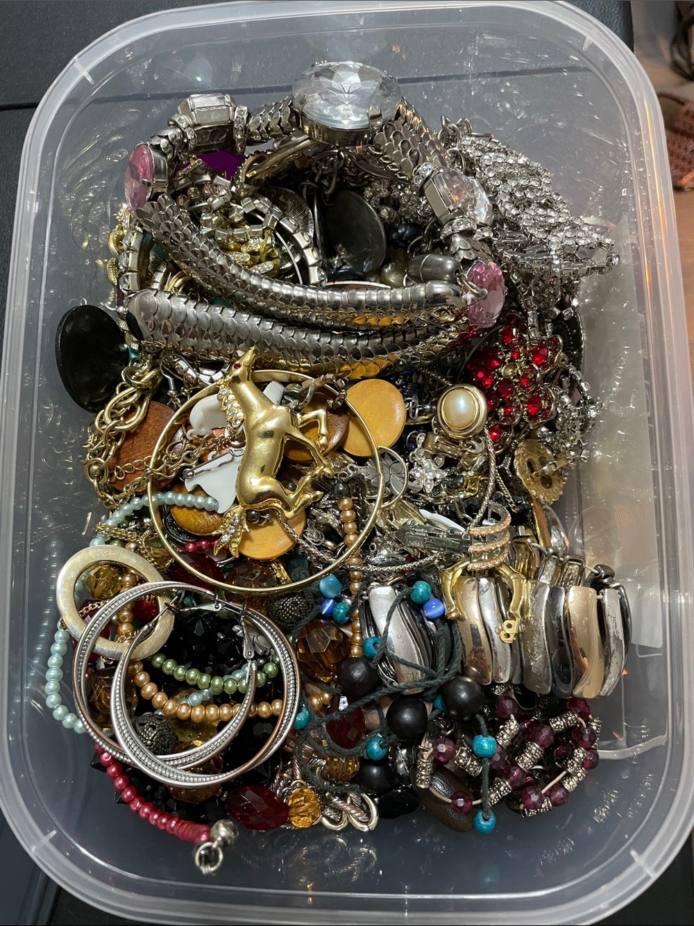 5 Pounds of Broken Costume Jewelry Lot #3